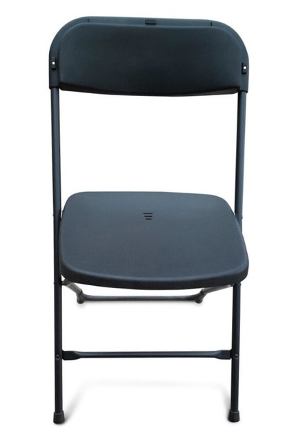 New Folding Plastic Chairs Stacking Outdoor Indoor Samsonite Black