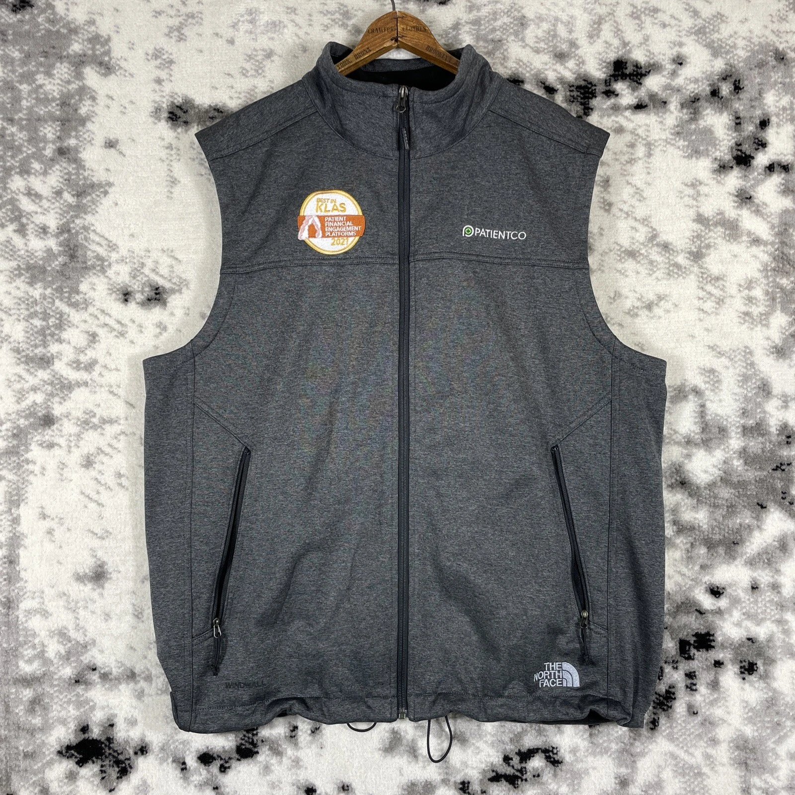 North Face Ridgewall Vest Mens Size Extra Large Gray Full Zip Logos Outdoors