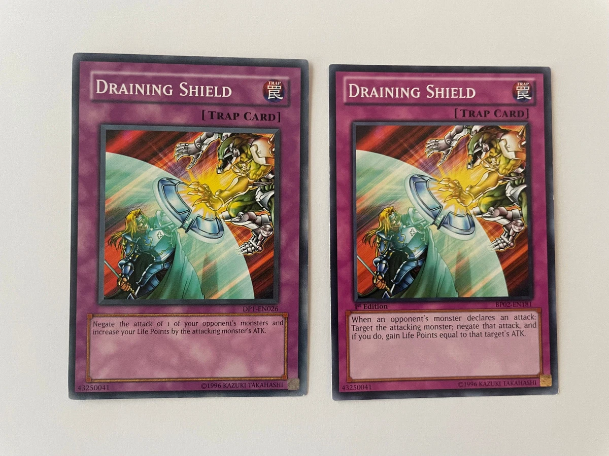 Draining Shield - DP1-EN026 / BP02-EN181 - Common - 1st / Unl Ed. NM  YuGiOh! X2 | eBay