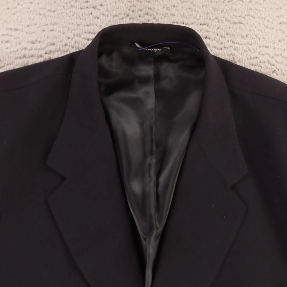 Chaqueta Luca Rossi XL Azul 100% Lana Worsted Merino Sarga Abano Italia Blazer 46R Foto 2 de 4