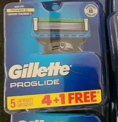 2 pks. - GILLETTE PROGLIDE REFILL RAZOR BLADES 5 ct. Cartridges (E11)