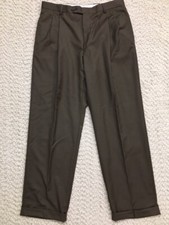 Austin Reed London Mens Dress Pleated Cuffed Wool Pants  NEW  34 X 30 