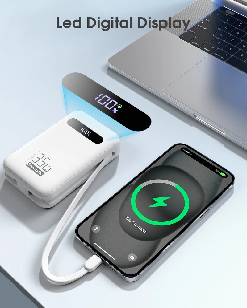 20000mAh 35W PD Fast Charging Power Bank for iPhone QC 4.0 Portable