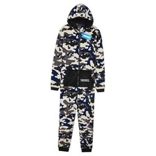 One Piece Pajamas for Boys, Teens, Long Sleeved 9-10 Years Cream Camo Fortnite