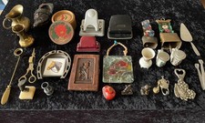 Konvolut alte Gegenstände Messing  Zinn  Keramik Holz usw.