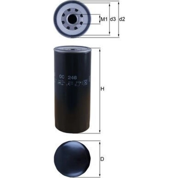 Knecht OC 246 ÖLfilter FüR Scania 4 P G R T K Omniexpress Irizar Century PB N-image