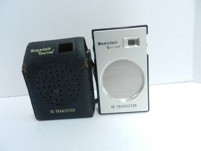 MONTCLAIR CUSTOM MODEL S-L100 TRANSISTOR RADIO WITH CASE