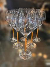 Set of 6 Veuve Clicquot VCP Orange Logo Glasses Champagne Wine Glasses Japan