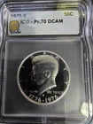 1776-1976 S Kennedy Silver Half Dollar ICG PR70 DCAM Bicentennial Toned Gem 50C