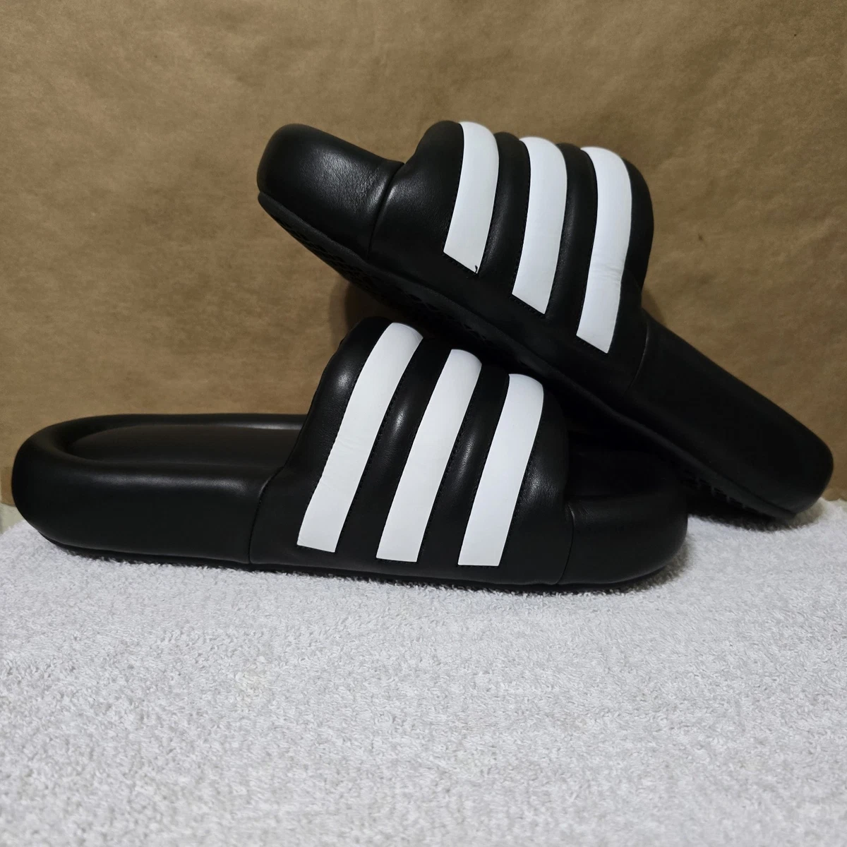 adidas Leather Upper Slide Sandals for Men for sale | eBay