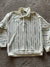 Scandia Woods Mens Long Sleeve Collared sweater Size Large