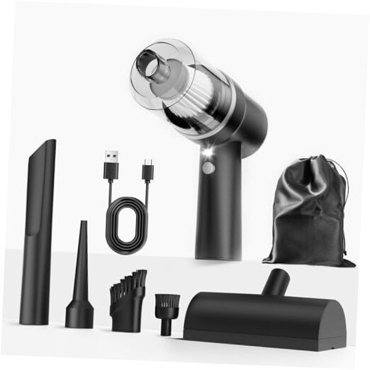 Handheld Vacuum Cleaner with LED Light, 9000 PA Portable Car Vacuum Cleaner-image