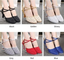 New Latin Tango Dance Shoes Professional Ballroom Heeled Salsa For Women Dancing