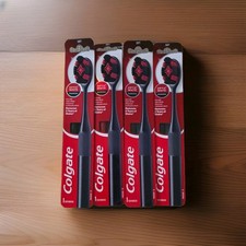LOT OF 4 Colgate Optic White Charcoal Toothbrushes w/ Soft Bristles