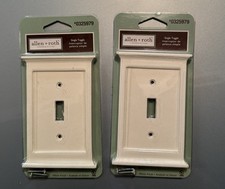 New Allen  Roth Light Switch plates 2 White elegant - Single Toggle 0325979