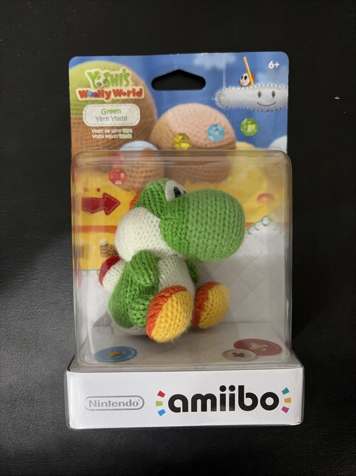 Nintendo Yarn Yoshi Amiibo - Green - NEW SEALED IN BOX - Yoshi's Wolly World