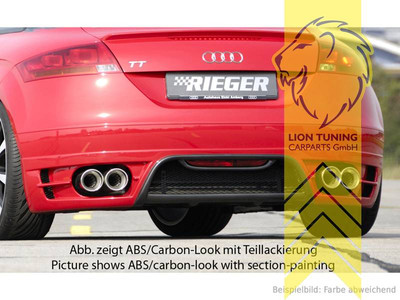 Rieger Heckansatz Heckspoiler Diffusor für Audi TT 8J Coupe Cabrio nicht S Line 