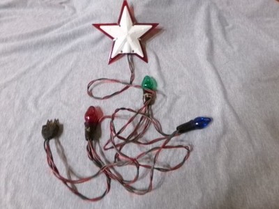 Vintage Paramount Star Christmas Tree Topper With Blinking lights cord ...