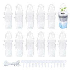 Self Watering Pots 12 Pieces Clear Indoor Planter Nursery Pot With Humidity Dome