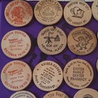 Vintage Wooden Nickels Token Lot Tingley IA Centennial Skagway AK Vanmark — photo 2