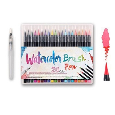 Alycoco Watercolor Brush Pens Set - Premium Soft Flexible Dual Tips Coloring ...