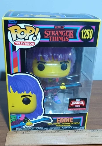 Funko Pop! Eddie #1250  Black Light - Stranger Things - Target Con Exclusive