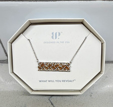 NEW Bomb Party Come Home To Me RBP8951 Dark Smokey Topaz CZ Rhodium Necklace