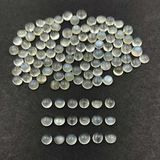 Natural White Moonstone Round Cabochon Loose Gemstone Lot 236 Pcs 6 MM 157 CT