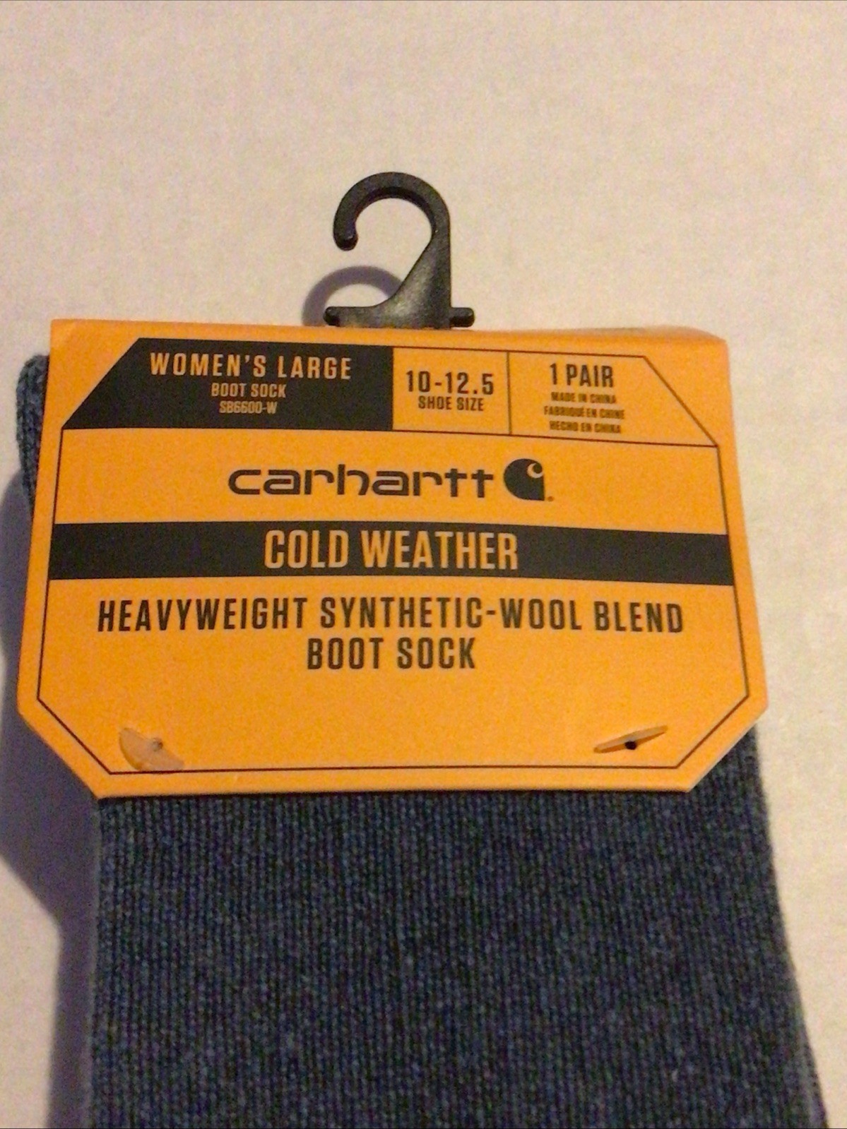 Carhartt Boot Socks 1 pair Women’s Large 10-12.5 Black Heavyweight Wool Blend thumbnail 6