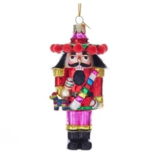 Kurt Adler Noble Gems Glass Ornament for Christmas Tree, Mexican Nutcracker
