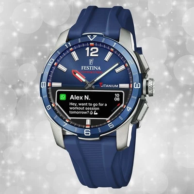 Armbanduhr Silikon blau Herren Uhr Festina Connected UF23000/1 - Bild 1 von 4