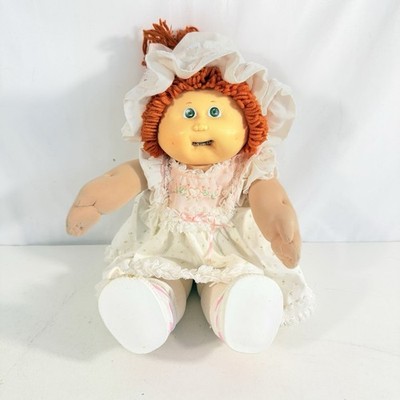 Vintage 1985 Cabbage Patch Kids Girl Doll With Braces, Dress And Shoes