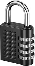 4 Digit Combination Padlock Heavy Duty Waterproof Outdoor Gym Locker Luggage