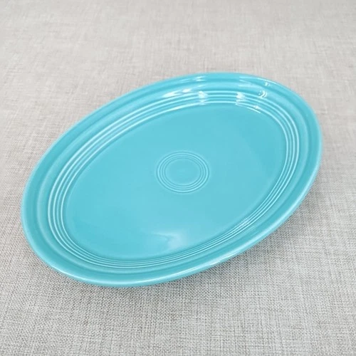 Fiesta Turquoise Small Oval Platter 9 5/8" Fiestaware Serving Excellent Cond.