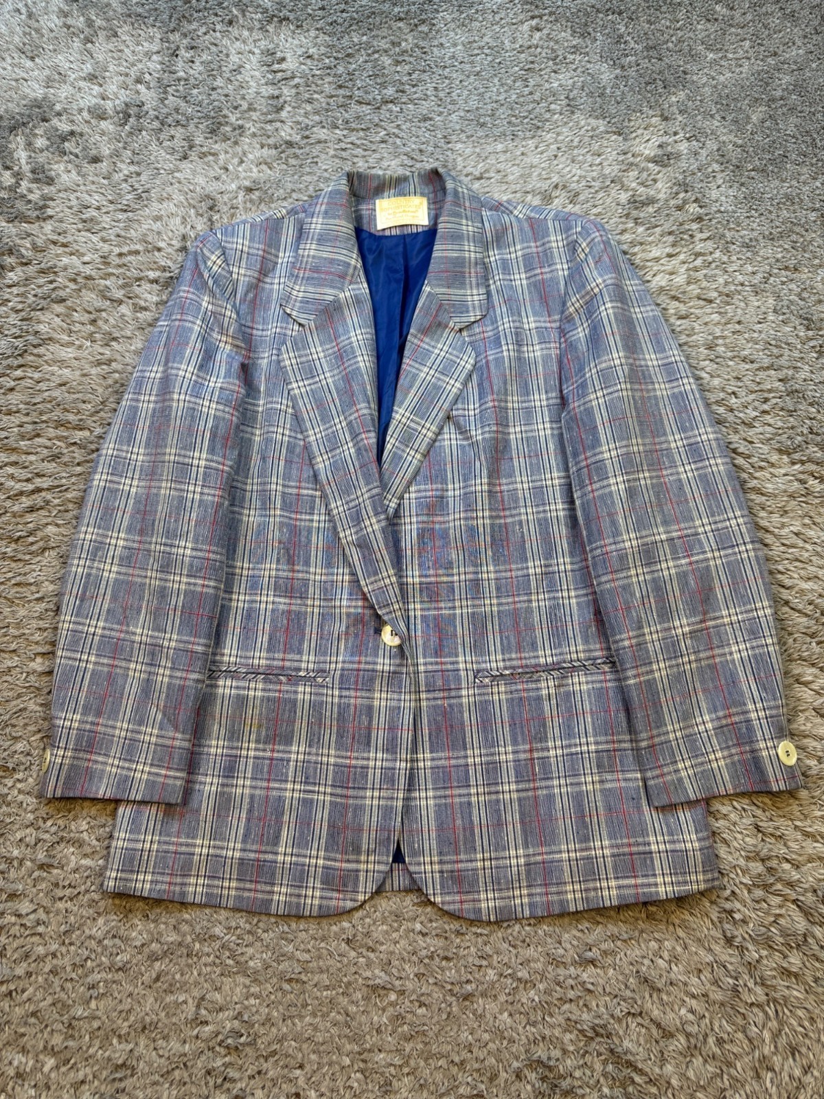 Pendleton Blazer Women 10 Tartan Plaid Silk Blend Sports Coat Jacket Vtg USA