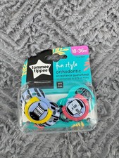 Tommee Tippee Orthodontic Pacifiers 2 Pack 6-18 m Fun Style New BPA Free