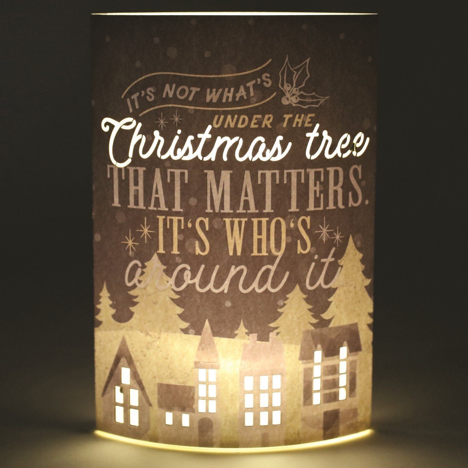 Christmas Lantern Decorations Light Up Paper Ornaments LED Christmas Tree