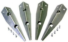 Pinball Machine Cabinet Metal Leg Protector - Set of 4 - with Screws