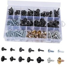 160 PCS 14 Sizes Metal Car Screw Body Bumper Hood Retainer Clips with Phillips