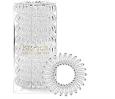 Kitsch Spiral Clear Ponytail Holders Plastic Hair Ties for All Hair Types
