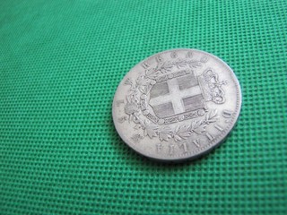 5 LIRE 1874 VITORIO EMANUELE ARGENT n°28