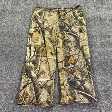 Gander Mountain Pants Mens XL Brown Realtree Camo Cargo Adjustable Outdoor