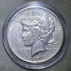 1923 D PEACE SILVER DOLLAR - 90% SILVER $1 DENVER MINT - VF/F - CIRCULATED