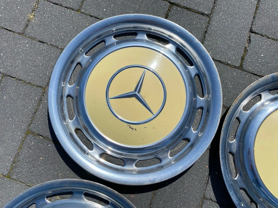 Mercedes W108 W114 W115 W116 W123 R107 Rad Kappe Kappen 14 Zoll Ahorn Gelb 606 - Bild 4 von 4