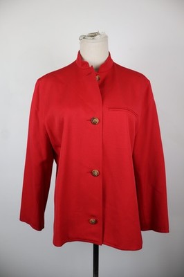 MARELLA BLAZER JACKET WOMEN size 46 WOMAN CASUAL VINTAGE JACKET KOREAN COLLAR