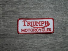 Triumph Motorcycle Whitered Embroidered Iron On Patch 3 X 1.25 Triumph Motorcycle Whitered Embroidered Iron On Patch 3 X 1.25