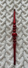 Vintage Mercury Glass Ornament Red Finial Icicle Style