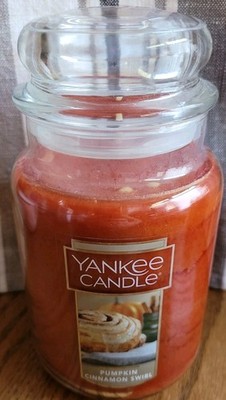 Yankee Candle PUMPKIN CINNAMON SWIRL 22 oz Single Wick Large Jar Candle NEW!