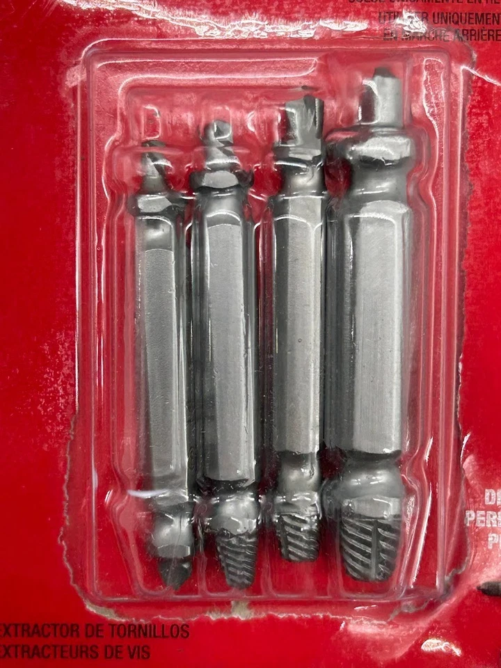 Juego de 4 extractores de tornillos de acero Milwaukee 49-57-9001 M2 Foto 2 de 4