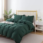 Dark Green Queen Size Duvet Cover - 3 Pieces Extra Soft Bedding Set, Includes...